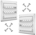 [2 PACKS]4 Inch White Plastic Louvered Outdoor Vent Cover With Stainless Steel Grille Screen, Exhaust Vent cover Widely Used for Dryers and Houses Wall to Keep Rain, Snow, Wind or Birds by AMI PARTS
