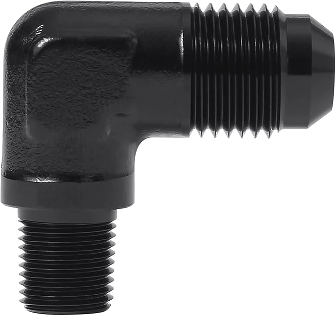 EVIL ENERGY 6AN to 1/8" NPT Male 90 Degree Fitting Adapter Aluminum
