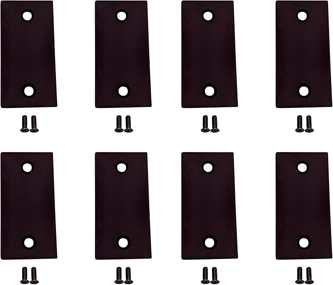 QCAA Door Strike Filler Plate, 2-1/4" x 1-1/8", Stainless Steel, US10B Oil Rubbed Bronze, MIT, 8 Pack