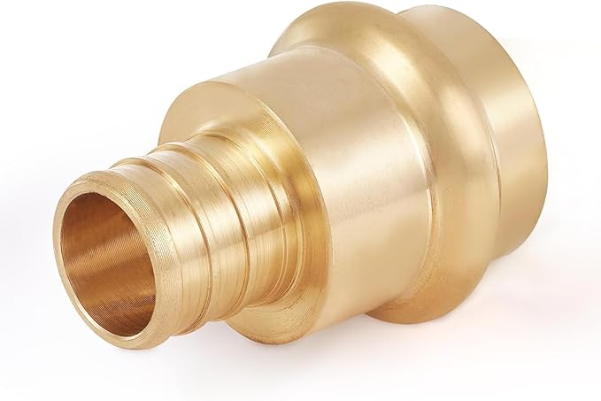 30-Pack HeSun Copper Press Fitting Adapter,3/4" PRESS X 3/4" PEX F1807 Crimp Coupling, LF Brass(PEX1807346-30)