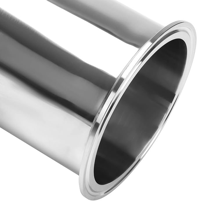 DERNORD Reducing Clamp Tee 3 Way Stainless Steel 304 Sanitary Fitting (Pipe OD: 4 inch x 4 inch x 2 inch)