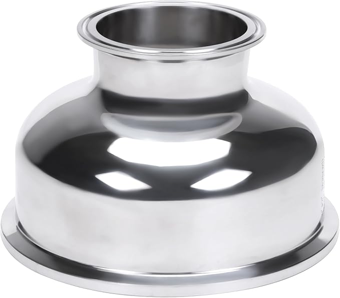 DERNORD Tri Clamp Bowl Reducer Sanitary Fitting Stainless Steel 304 (Tri Clamp Size: 6 inch x 3 inch)