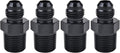 EVIL ENERGY 8AN Male Flare to 1/2" NPT Pipe Fitting Adapter Aluminum Straight Black 4PCS