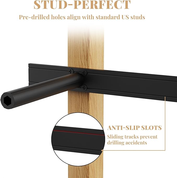 Floating Shelf Bracket Kit (No Router Needed) with Drill Guide Jig – Fits 1.2"–4" Thick Shelves – DIY Drillable Backplate for Any Stud Spacing – 150lbs Heavy Duty Support (18X6X1.2-Starter Jig)