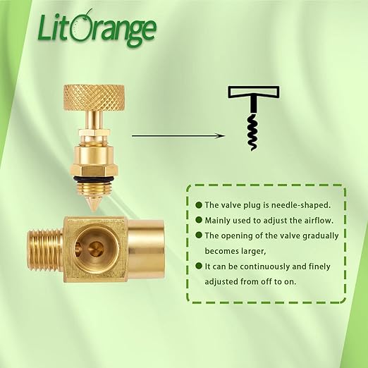 2 Pack Heavy Duty Brass Replacement Control Needle Valve 1/4" Female NPT X 1/4" Female NPT Connection