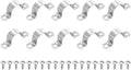 uxcell 10Pcs 32mm(1-1/4") Two Hole Rigid Pipe Strap, 304 Stainless Steel Conduit Clamp Thicken U Bracket Heavy Duty Pipe Clamp with Self-Tapping Screws for Fixing Tube Cable, Silver