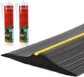 ToLanbbt 20Ft/6M Universal Garage Threshold Seal Strip with 300ml Black Sealants/Adhesives, Garage Door Bottom Weatherproof Strip Rubber DIY Weather Stripping Replacement (Black+Yellow)