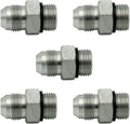 1" JIC Male x #24 SAE/ORB Male Straight Converter Hydraulic Pipe Adapter Fitting (5-PACK) | 6400-16-24