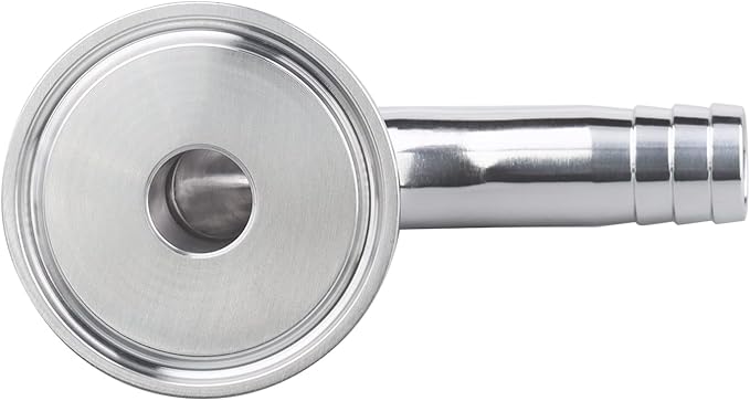 DERNORD Sanitary Hose Barb Pipe Fitting 1.5" Tri Clamp (50.5MM Ferrule) 90 Degree Elbow (Tube OD: 5/8"/15.9MM (1.5 Tri-clamp))