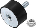 uxcell M8 Rubber Mounts, 1Pcs 39x20mm(DxH) Rubber Cylindrical Anti Vibration Isolator Shock Absorber with Lock Nut for Car Bobbin Generator Air Compressors