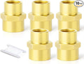 GASHER 10PCS Brass Pipe Fitting, Coupling, Reducer Adapter, 1/2" x 3/8" NPT Female