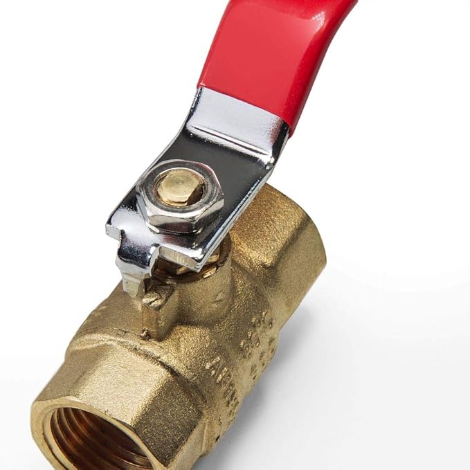 EFIELD 1-Inch 600 WOG FNPT Heavy Duty Full Port Brass Ball Valve FIP Threaded For Water, Oil, Gas Application,(VALVE171)