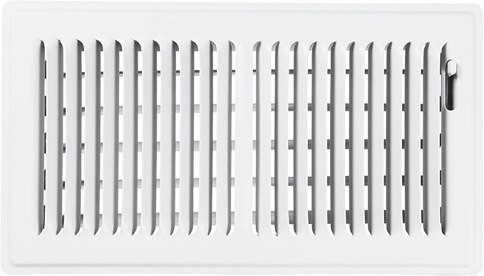 Shoemaker 6x12 Floor Register – Soft White Heavy Duty Metal Floor Vent Cover for Home Floors - Premium Forced Air Vent Covers