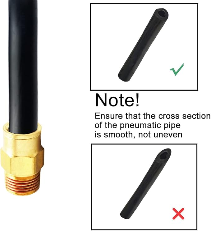 Push-to-Connect Pneumatic Fittings Set - 1/4" Tube OD x 1/8" NPT Male DOT Air Brake Line Fittings, 5pcs Brass Air Hose Quick Connect Fitting