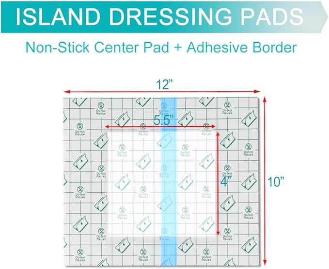 10"x12" Waterproof Shower Cover Incision Bandages for Large Wound with No Glue On The Center Adhesive Transparent Shower Protector Post Surgical Water Barrier Guard Pack of 7