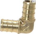 XFITTING 5 Pcs Brass Crimp Elbow Fitting, 1/2 Inch Pex, 23-3-2=5X