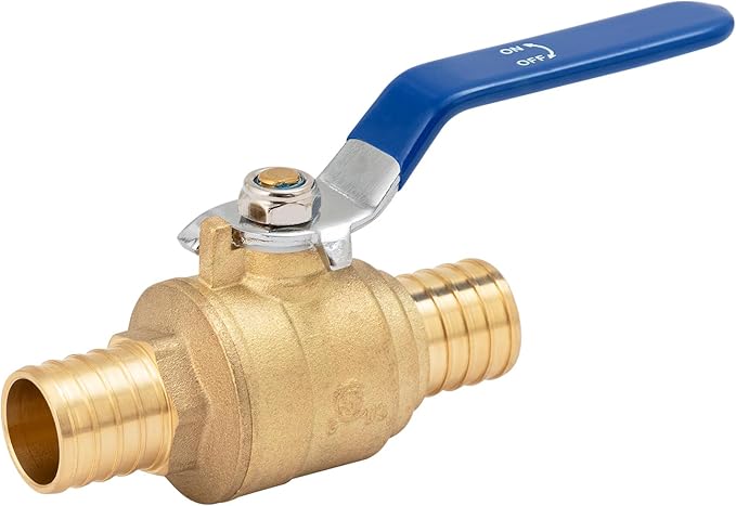 SUNGATOR 1 Pack Pex Valves 1 inch, Pex Ball Valve Brass Full Port Quarter Turn Shut Off Valve, ASTM F1807