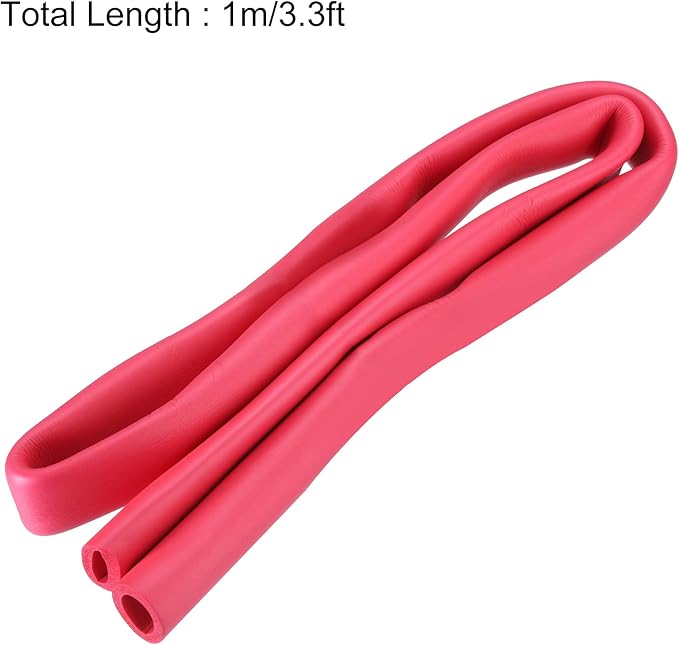 uxcell Foam Tubing for Handle Grip Support, Pipe Insulation, 15mm(9/16") ID 25mm(1") OD 1m Length Red