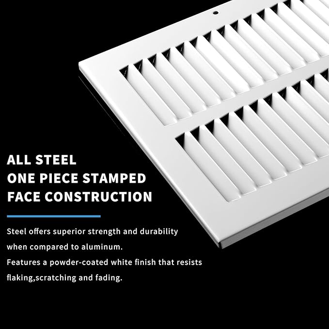 16x10 Return Air Grille(Duct Opening Size),Air Return Vent Cover,Flat Vent Cover,Rejillas De Aire Acondicionado Para Casa,Return Air Grilles,Outer Dimensions:17.75"Wx11.75"H(16"W x 10"H, Duct Opening)