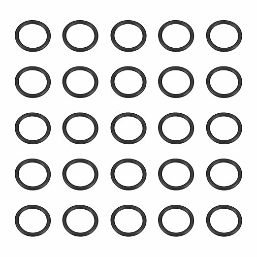 HARFINGTON 50pcs Nitrile Rubber O-Rings 16mm OD 12mm ID 2mm Width Metric Buna-N NBR Sealing Gasket Plumbing Sealing Repair O Rings for Car Auto Vehicle Repair Faucet Air Gas