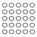 HARFINGTON 50pcs Nitrile Rubber O-Rings 15mm OD 11mm ID 2mm Width Metric Buna-N NBR Sealing Gasket Plumbing Sealing Repair O Rings for Car Auto Vehicle Repair Faucet Air Gas