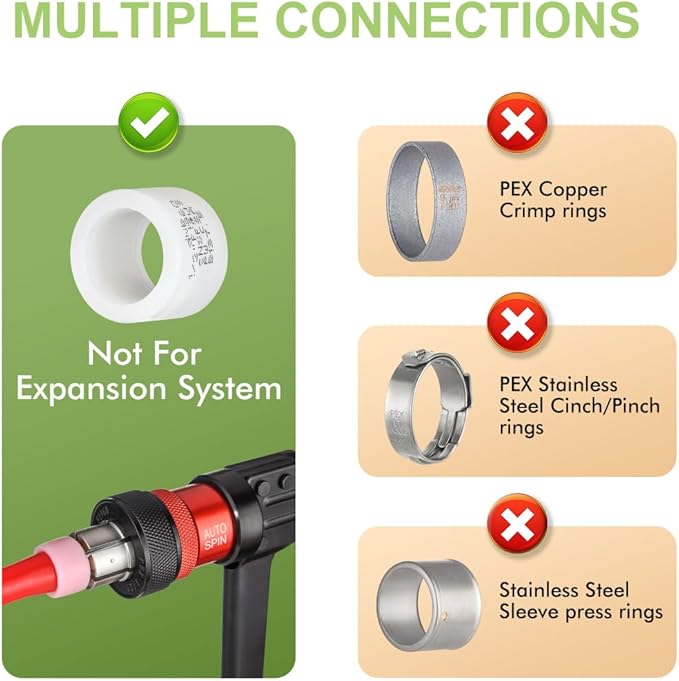 10 Pack 1/2" Pex-A Expansion Male Adapter, 1/2" NPT to 1/2" PEX Brass Expansion PEX-A Fittings,Zero-Lead Brass NSF/ANSI 61 NSF 372 Certificate, ASTM F1960 Certified