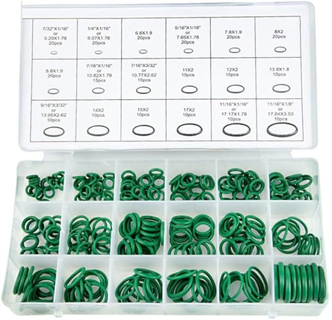 FABULETTA 270 Pieces O Ring Kit HNBR O-Ring Gasket Assortment Set Rubber Seals Gasket for Car Repair, Plumbing, Air or Gas Connections