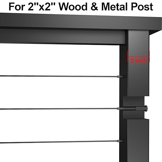 BLIKA 24 Pack 1/8" Black Stainless Steel Invisible Receiver and Swage Stud End for Cable Railing, Deck Stair Threaded End Fitting for Wood & Metal Post, Black Cable Railing Hardware