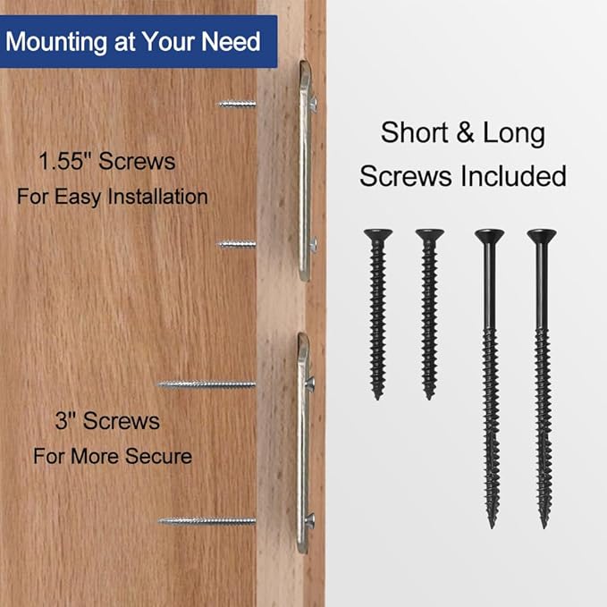 Extended Lip Strike Plate 2-1/2" x 2-1/4", Heavy Duty Version, Striker Extender with Reinforced Torx/Star Screws & Bit, Extra Wide Door Latch Strike Restorer Kit(Brushed Nickel, 1 Pack)