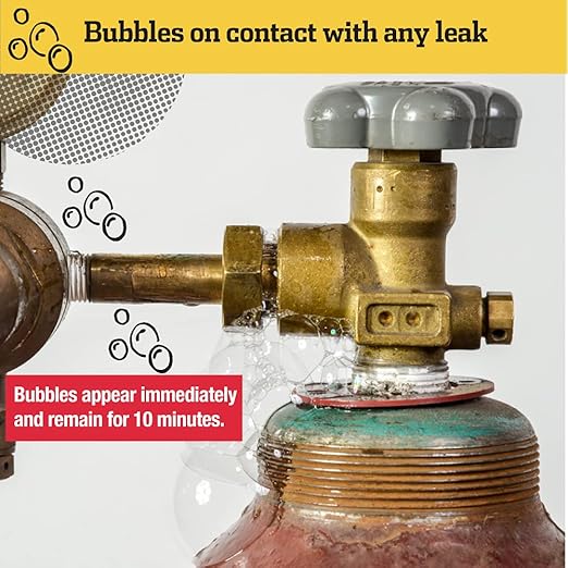 Gasoila Extreme Temperature Leak Detector Spray, 1 Gallon Jug – Fast-Acting, Long-Lasting Bubbles Pinpoint Leak Detection, Non-Toxic & Non-Corrosive, Works on All Pipes, Safe for Gas & Air Systems