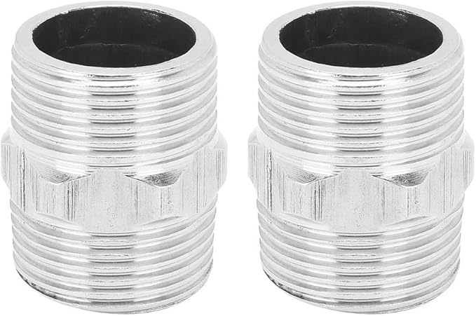 HEEPDD Steel Nipple 1in for Plumbing and Gas Applications Threaded Pipe Male Thread Connector Stainless Bathroom
