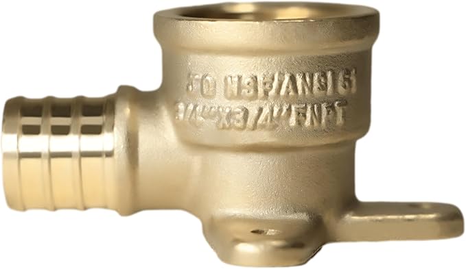 XFITTING 3/4 Inch Pex x 3/4 Inch Female NPT Drop Ear Elbow, 10 Pieces