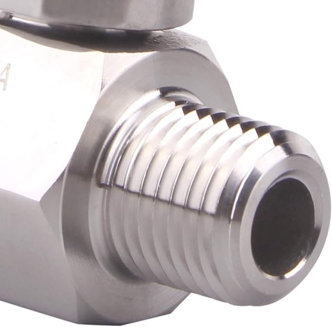 DERNORD Stainless Steel Ball Valve Mini Valve 1/4" NPT Female x Male Thread (Pack of 2)