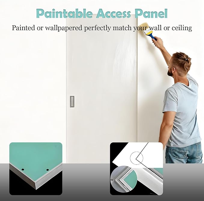 23.6''x31.5'' Aluminum Drywall Access Panel Flush Mount Paintable Wall Inspection Door for Plumbing Electricity HVAC, Recessed Attic Service Hidden Hatch for Home Garage Office