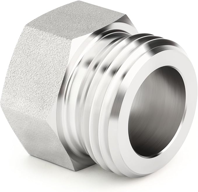 TAISHER 5PCS 304 Stainless Steel Garden Hose Adapter, Hex Bushing 3/4" GHT Male x 1/4" NPT Female Garden Hose Connector
