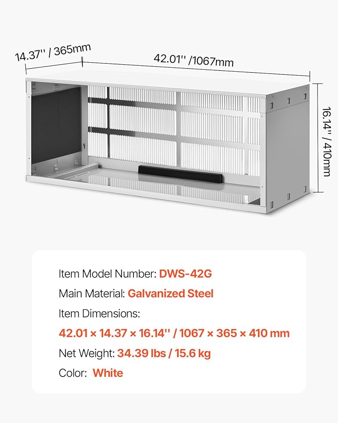 VEVOR Air Conditioner Wall Sleeve, 42 in Through The Wall Air Conditioner Sleeve, Exterior Grille, Wall AC Sleeve, Fit Most Brands of Through The Wall Air Conditioner, Durable and Weather-Resistant