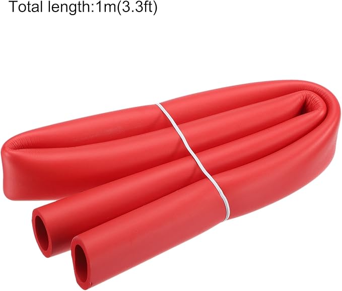 uxcell Foam Tubing for Handle Grip Support, Pipe Insulation Outside Pipe Lagging, 25mm(1") ID 34mm(1 5/16") OD 1m Red