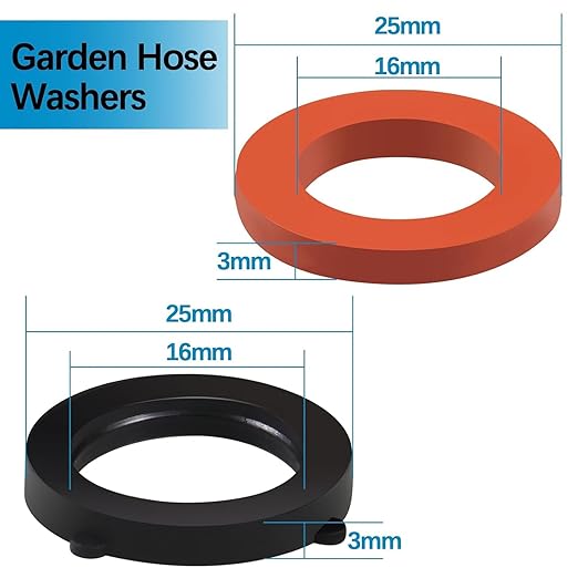 80 Pcs Garden Hose Gasket Rubber Seal, Fits All Standard 3/4 Inch Outdoor Hose Fittings with Heavy Duty Red and Black Self-Locking Tabs to Hold The Gasket Securely in The Fitting