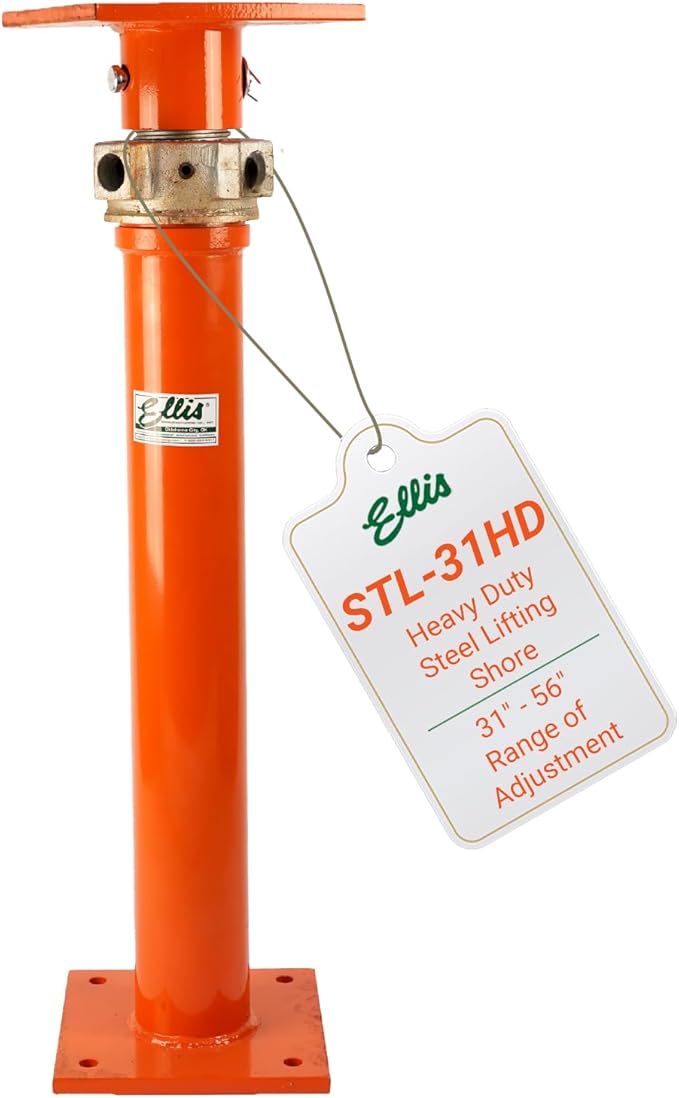 ELLIS Heavy-Duty Adjustable Steel Shore – Foundation Jack for Basement, Floor Leveling, and Concrete Bracing – 40,000 lb Safe Load Capacity – 31"-56" Adjustment