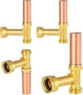 Water Hammer Arrestor,3/4 Inch Swivel FHT x 3/4 Inch MHT Copper Water Arrestor for Washing Machine Connection(4PACK,Angle Copper Arrestor)