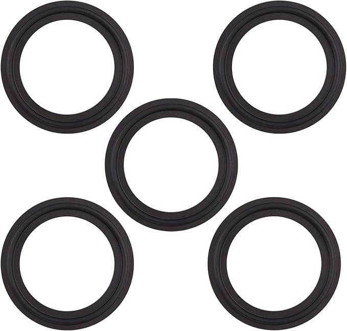 DERNORD 1.5" Buna-N (NBR) Sanitary Gasket Fits Tri-Clover Type Ferrule (Pack of 5)