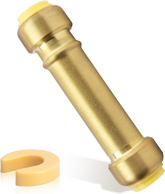 3/4 Inch Push-to-Connect Brass Slip Coupling,U3016LFA Plumbing Fitting for PEX, Copper, CPVC, PE-RT, HDPE Pipe
