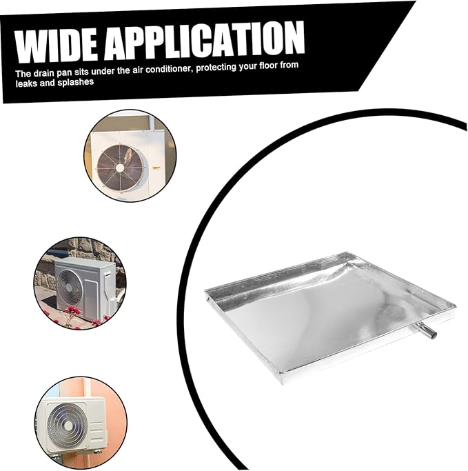 Air Conditioner Water Tray Drain Tray Refrigerators Washer Machine Drain Pan Air Conditioner Drip Container Washer Tray Drip Pan Metal Tray Water Heater Drain Pan Square Floor Iron