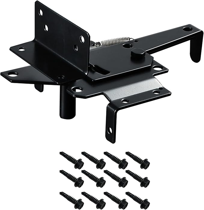 skysen Carbon Steel Vinyl Wood Fence Post Mount Gate Latch(2066-cs-p)