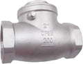 2" Stainless Steel Check Valve, NPT Threaded Horizontal Check Valve Check valve to prevent backflow, check valve for water, oil and air, also available with compressor DN50