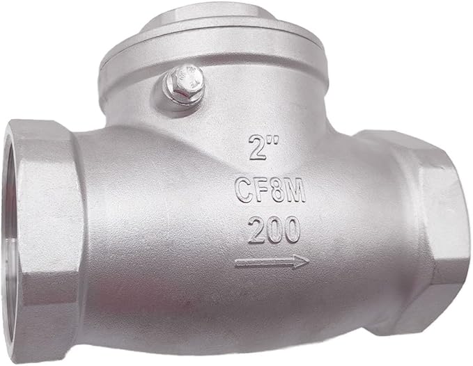 2" Stainless Steel Check Valve, NPT Threaded Horizontal Check Valve Check valve to prevent backflow, check valve for water, oil and air, also available with compressor DN50