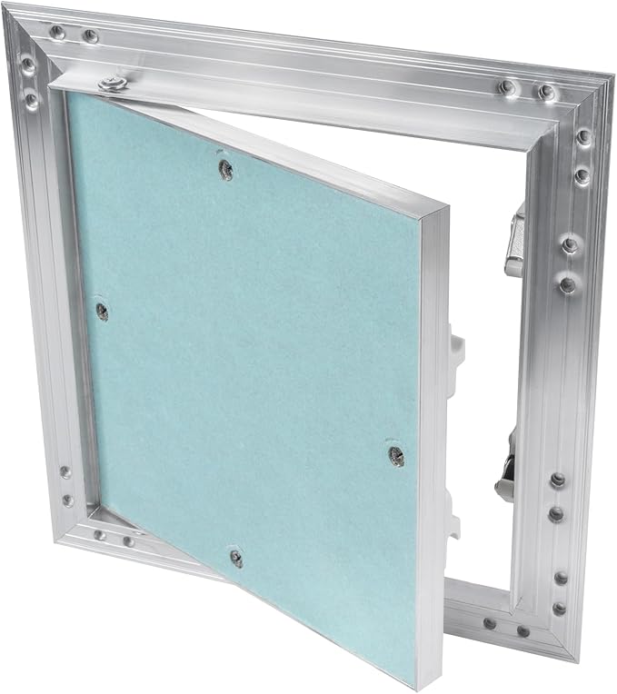 Vent Systems 8" x 8" Inch Aluminum Drywall Access Panel – Recessed Metal Square Inspection Door for Wall, Ceiling, Plumbing, HVAC System – Indoor Use for Home, Garage, Office Renovation or Repair