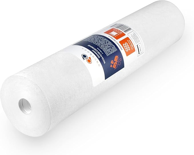 Aquaboon 1 Micron 20 x 4.5 Sediment Water Filter Replacement Cartridge | Whole House Sediment Filtration | Compatible with AP810-2, SDC-45-2005, FPMB5-20, P5-20, FP25B, 155358-43, 8 Pack