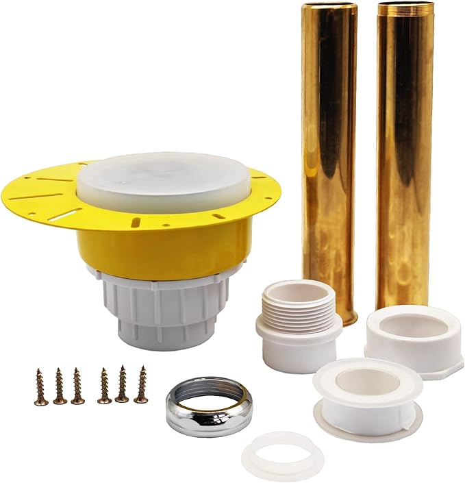 Freestanding Tub Drain Free Standing Bathtub Drain Installation Rough-in Kit with Tailpiece Plastic ABS and Threaded Tailpiece Replacement for 1-1/2" Male Female Threaded Tub Drains