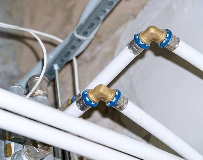 10 Pack 3/4" PEX Fittings, PEX Elbow Fittings, Brass PEX Fittings for PEX Tubing Pipe
